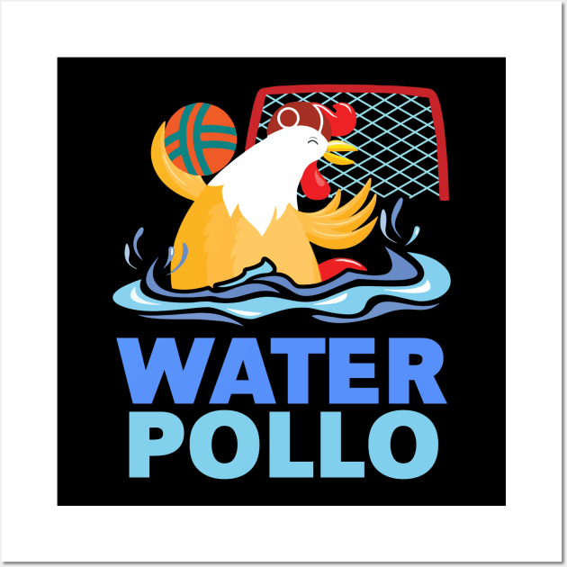 chicken water polo Description Wall Art by Sophroniatagishop